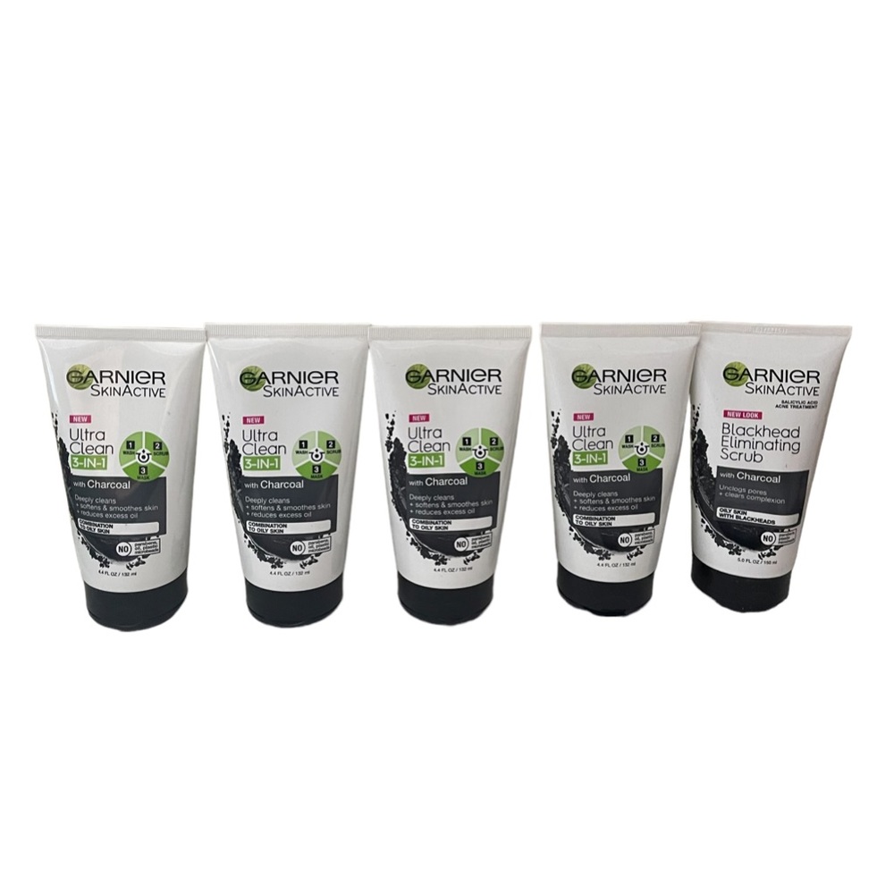 COPY - 5 Garnier SkinActive Blackhead Eliminating Scrub 5.oz /150 ml Each W/ Ch…